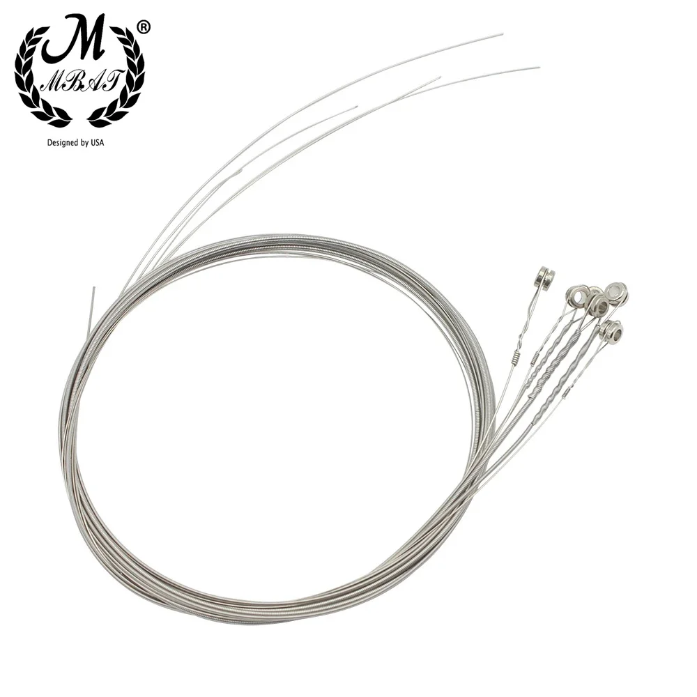 Electric Guitar Strings Silver Stainless Wire Nickel Alloy Wound Musical Instrument Accessories MBAT