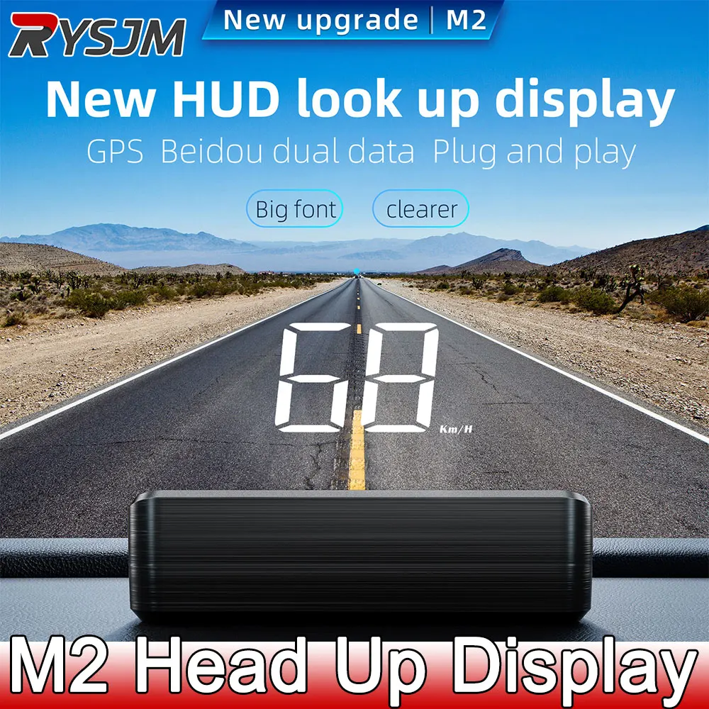Head Up Display Car HD Display GPS Speedometer Speed KMH Digital HUD Windshield Projector For All Cars