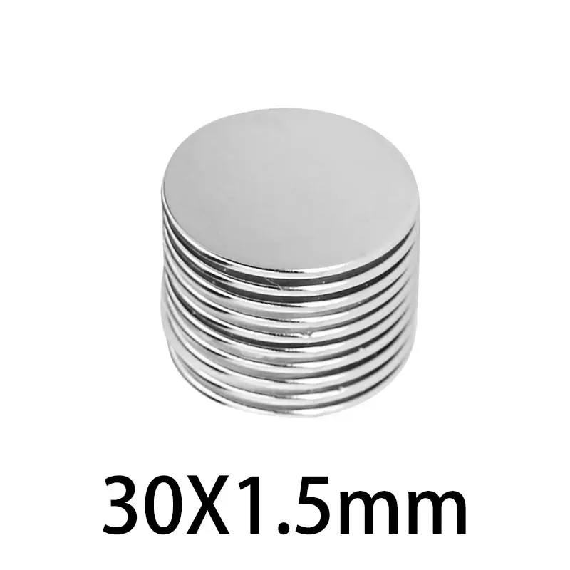 

5/10/20/50PCS 30x1.5mm NdFeB Neodymium Magnet Super Powerful Round Permanent Disc 30mm x 1.5mm Permanent Magnet