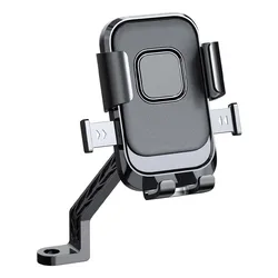 Universal Shockproof Phone Holder with 360° Rotation for Motorcycles & Bicycles (Rearview Mirror)