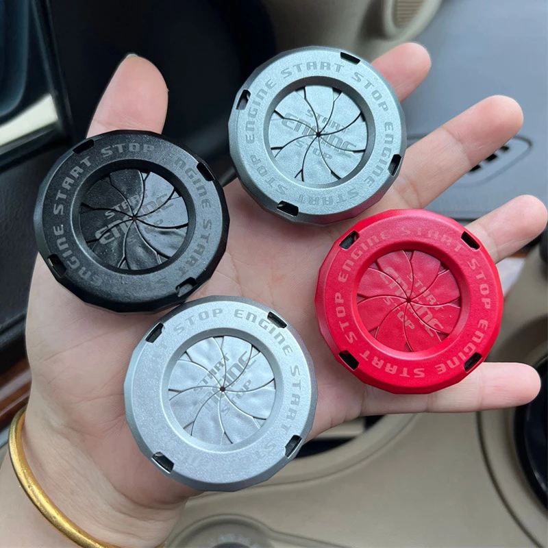 Car Moto Engine Start Stop Button Cover Interruttore Di Accensione Blade-Type Rotatable Protection Cap Decorazione D'Interni Decor Sticker