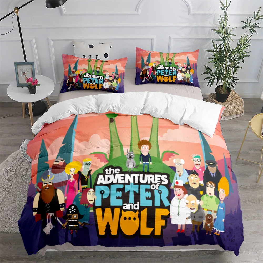 Смешарики Children Duvet Cover Set King Queen Double Twin Single Bed Linen Set