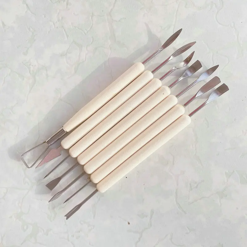 조각 도자기 클레이 도구, 공기 건조 폴리머 모델링, 스테인레스 스틸 조각 도구, 세트당 11 개