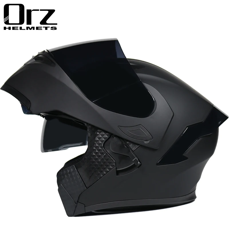 Modular Filp up   Ǯ ̽ ̽  Casco Moto Capacetes de Motociclista Dual Visors DOT