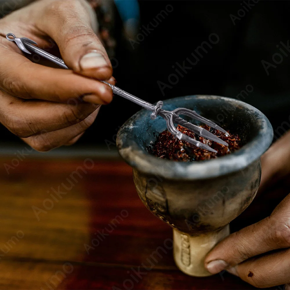 New Hookah Fork Retro Trident Shisha Fork Nargile Sheesha Narguile Chicha Cachimbas Water Pipe Shisha Hookah Accessories 5
