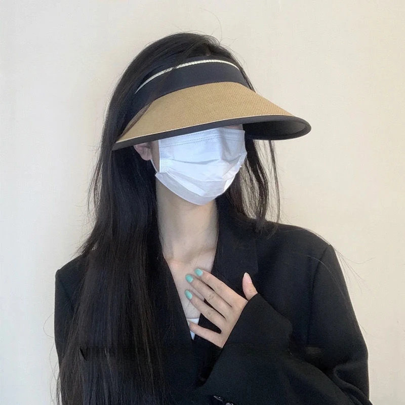 upf50+ Sunblock Sunshade New outdoor sun hat UV protection foreign air straw empty top hat 5