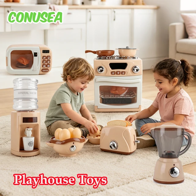 Ensemble de jeu de cuisine pour enfants, jouets d'imitation, four à micro-ondes miniature électrique, jouets éducatifs, cadeau pour filles 1