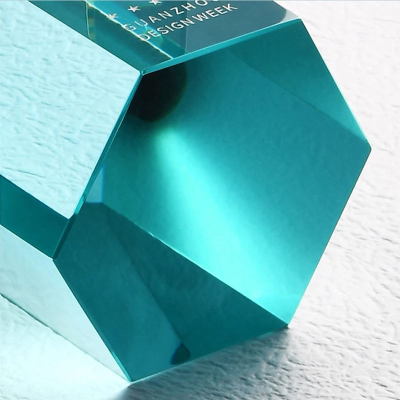 Customized High-end Shape Crystal Trophy, Competition Award Annual Meeting Souvenir Home Decoration Outstanding Staff Medal, 1Pc