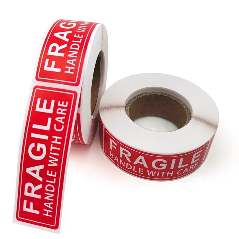 120pcs/Roll Fragile Label Stickers Handle With Care Thank You Warning Signs Tags Shipping Labels Stickers