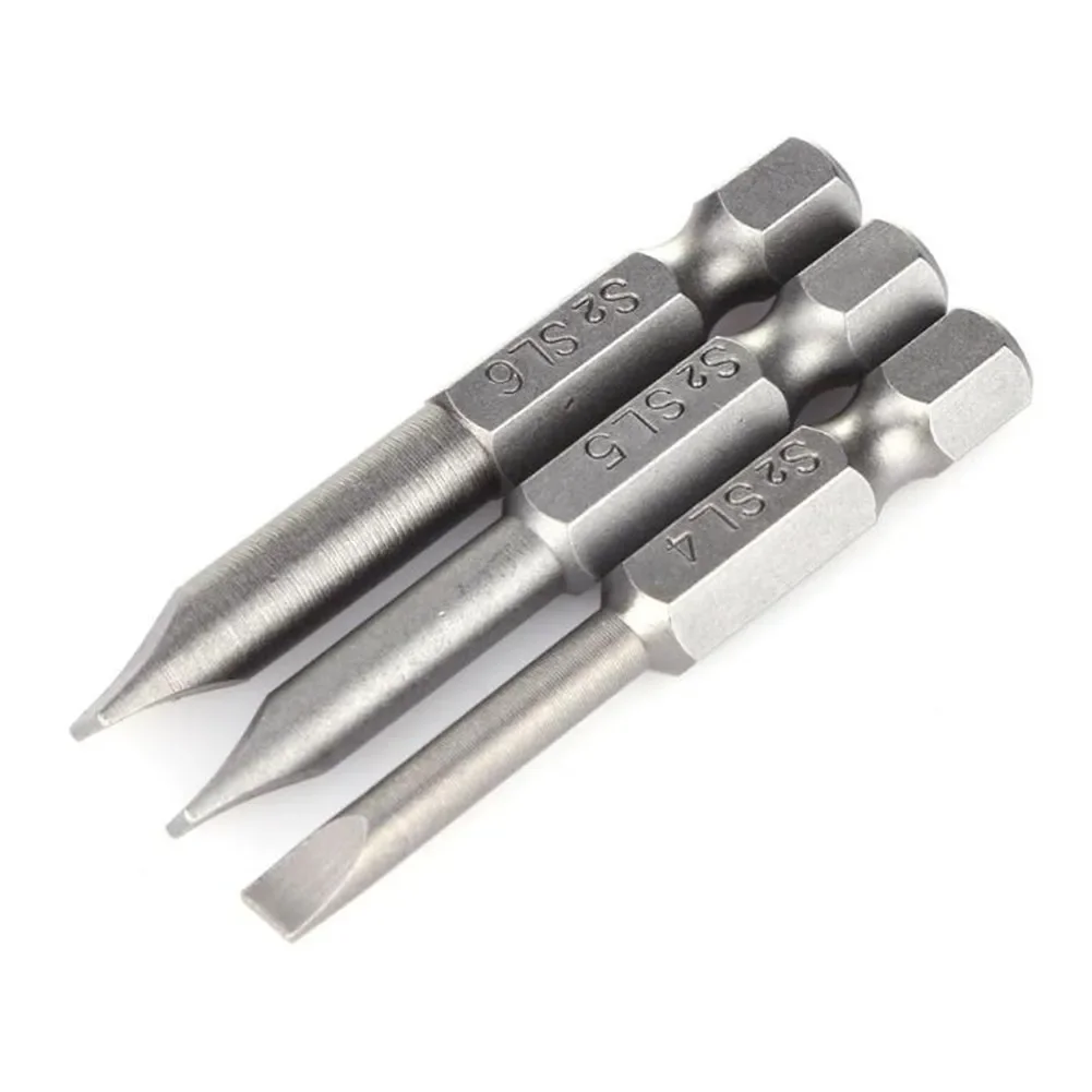 6-tlg. Schlitzschraubendreher-Bits Set - 2-6 Mm, S2 Stahl, Magnetisch, Sechskantschaft 6,35 Mm