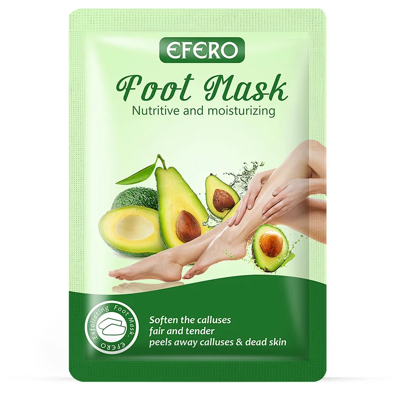 

1 Pair Avocado Exfoliating Foot Mask Remove Dead Skin Cuticles Baby Care Peeling Foot Film Socks for Pedicure Breathable