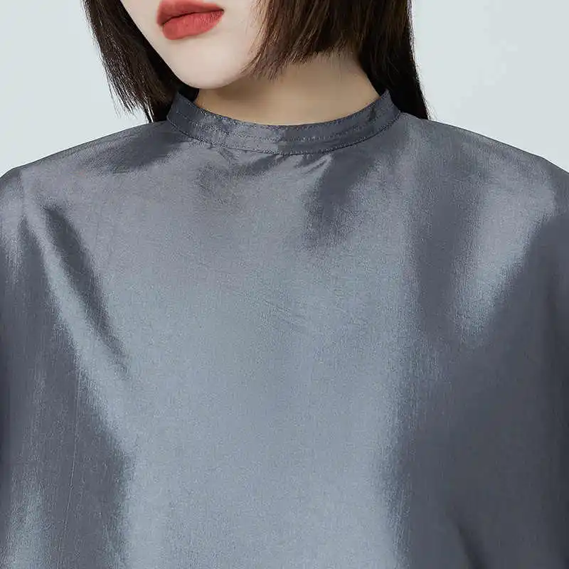 버튼 칼라 미용 가운 헤어 살롱 헤어 커팅 망토 머리에 달라붙지 않는 미용사 스타일링 케이프 이발사 앞치마