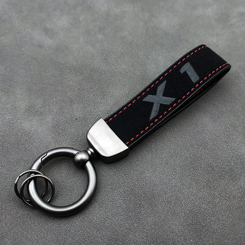 Luxury Women Suede Leather Car Keychain Accessory