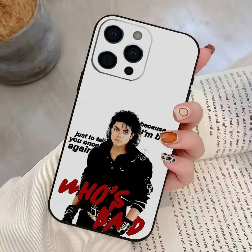King of Music Michael Jackson Soft Black Phone Case Cover