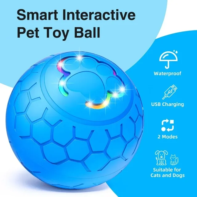 Pet Dog Toy Ball Smart Interactive Rechargeable Automatic Jumping Rolling Moving Ball with 2 Modes Motion Activated Dog Cat Toys 4