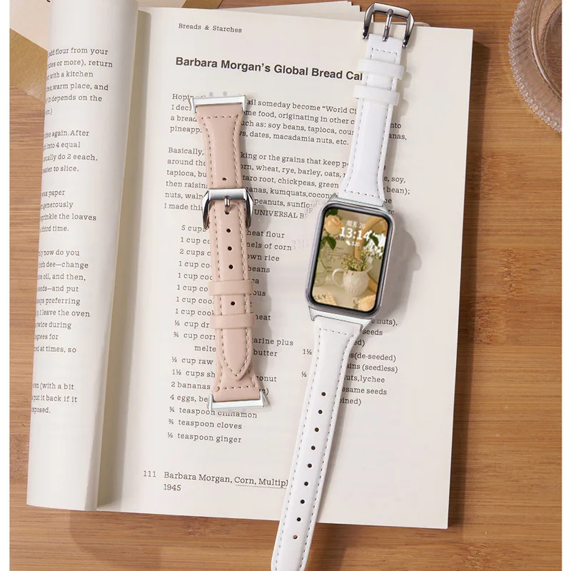 Elegant Slim Leather Strap for Samsung Galaxy Fit 3 - Stylish Smartwatch Wristband for Women