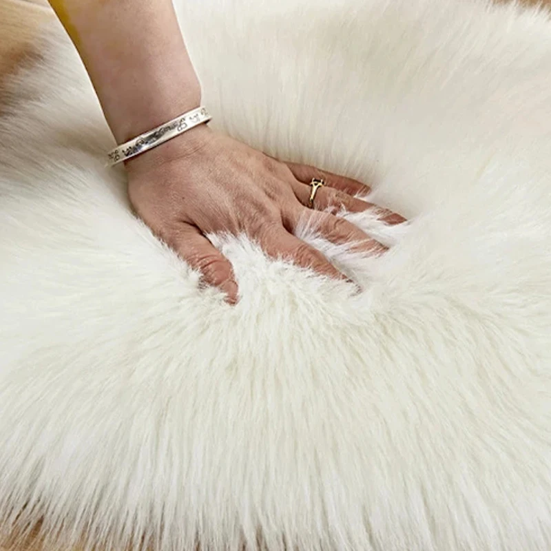 30x40cm Small Size Heart Shaped Fluffy Rug Shaggy Faux Wool Carpet Sofa Cushion Living Room Bedroom Decorative Floor Mats floor mat shaggy rugs