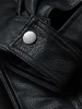 Mauroicardi Autumn Winter Waterproof Windproof Oversized Thickened Warm Black Faux Leather Jacket Men Zip Up Casual Cool Fashion 6