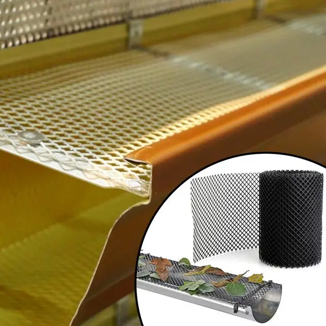 Érekőr -Őr Levelekből A Mesh Ereszcsatorna -Biztosíték 15 Cm X 6M -Es Eltömődő Képernyő Könnyen Telepíthető Az Ágaktól - Image 3