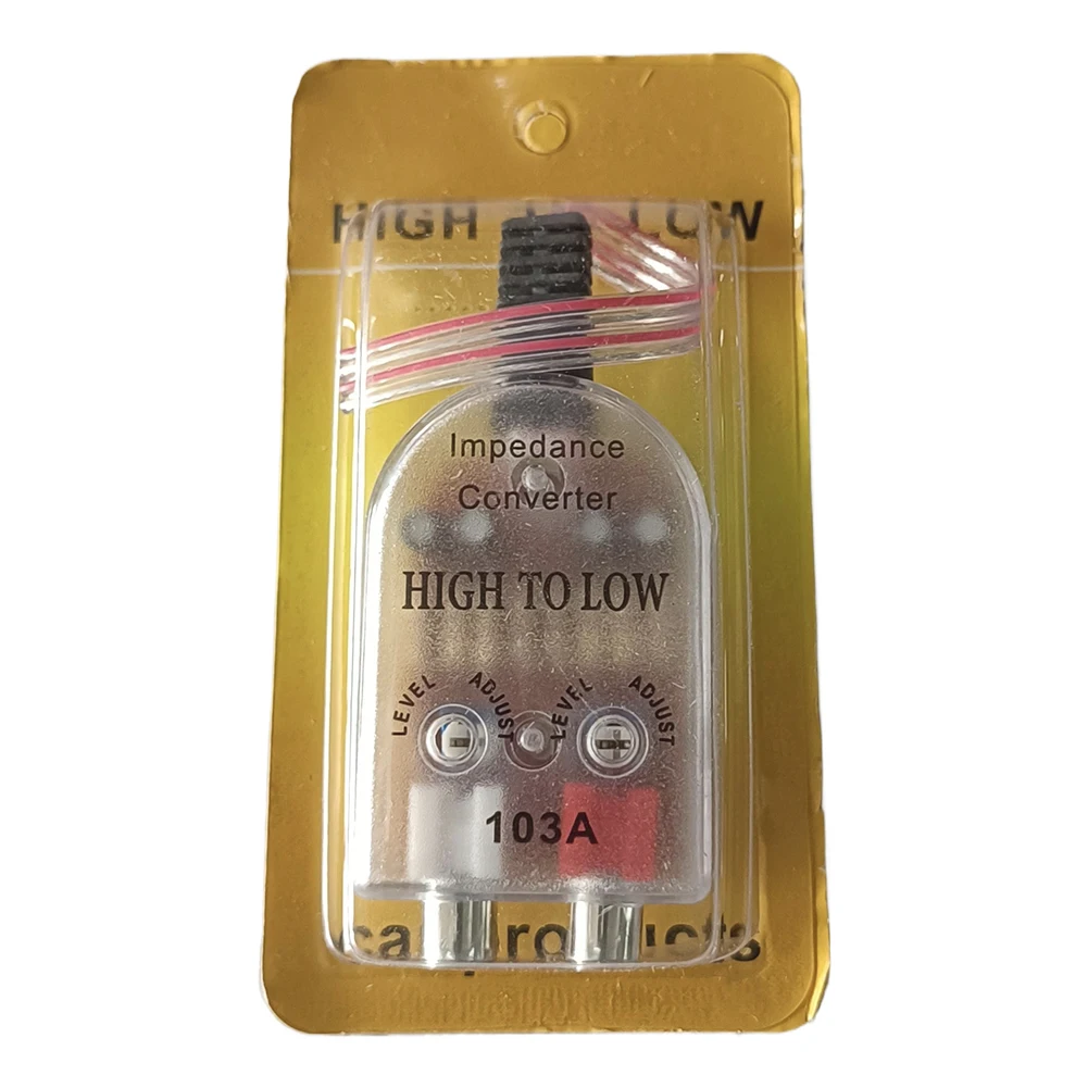 12V Car Audio High to Low RCA Line Subwoofer Audio Impedance Converter Car Stereo RCA Speaker Wire Low Audio Filter Output Parts