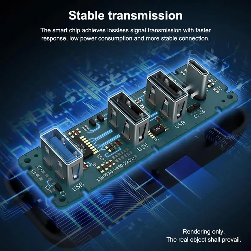 USB 허브 포트 도킹 스테이션, USB 허브 고속 충전기, USB 스플리터 확장 어댑터, 테슬라 모델 Y 글러브 박스용, 4 in 1