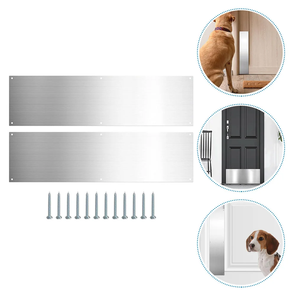 

Door Panel Protector Exterior Doors Kick Plate for Bottom of Push Metal Stainless Steel