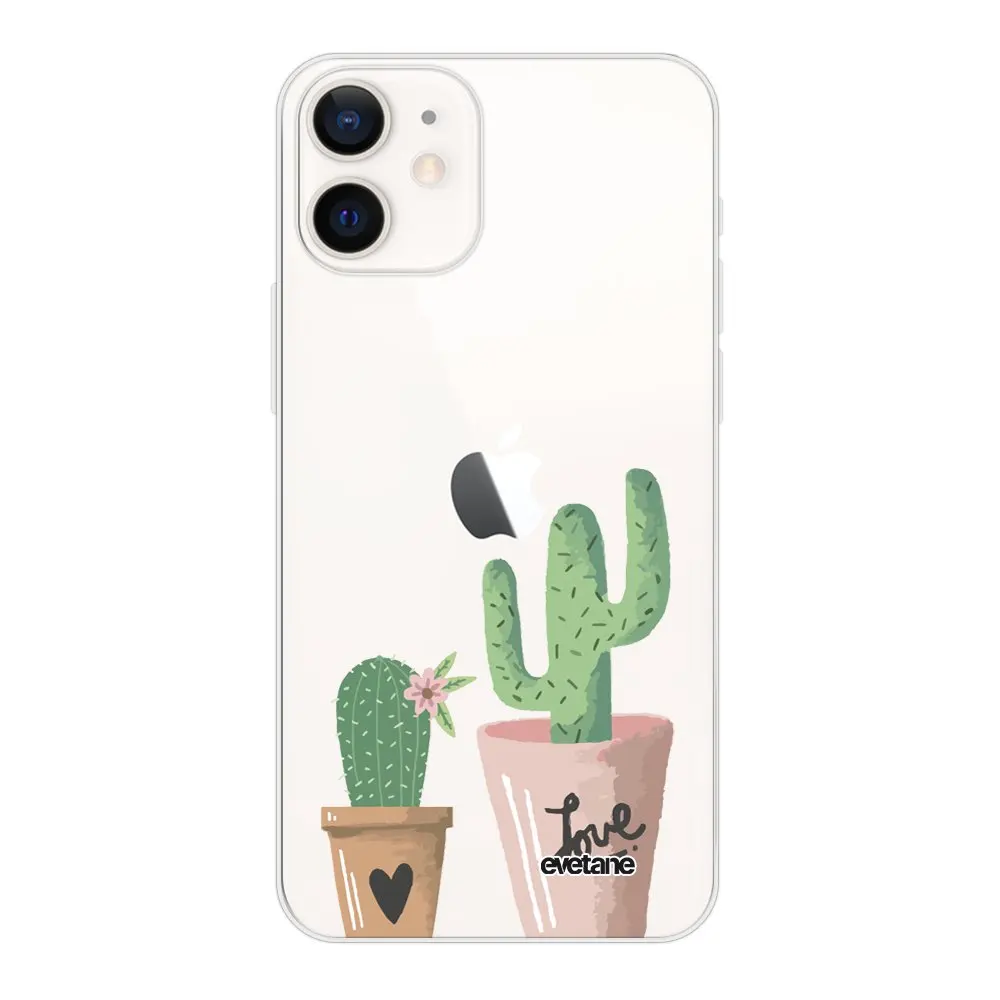 IPhone 12 mini soft shell transparent Cactus Love pattern writing trend Evetane. | Мобильные телефоны и аксессуары