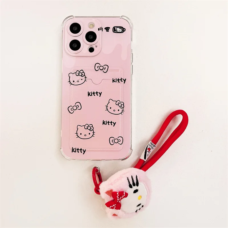 thumbnail image 1 of Funda de teléfono de Hello Kitty Sanrio para iPhone 15, 14, 13, 12, 11 Pro Max, funda suave de dibujos animados, 1 of 5