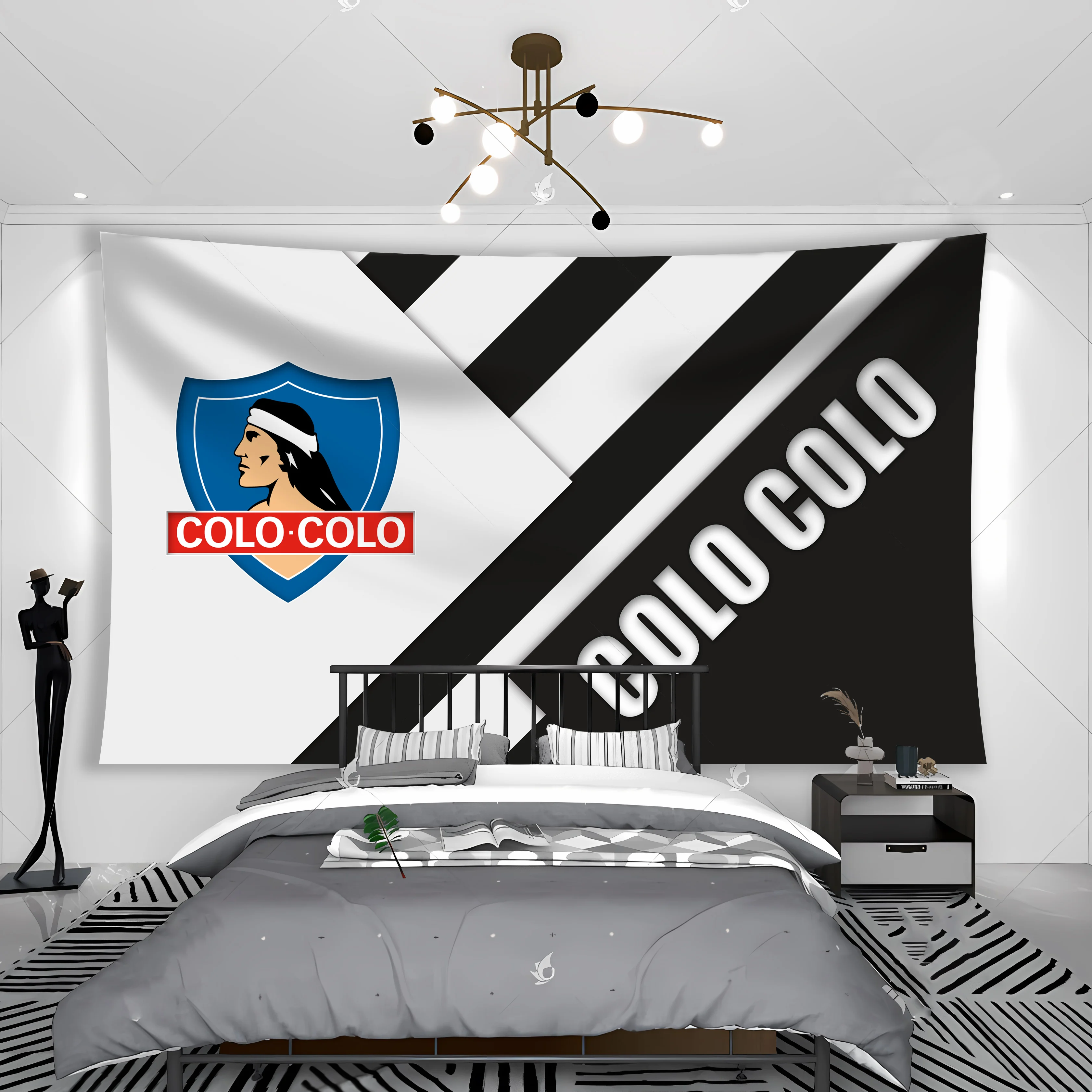 Chile Club Social Y Deportivo Colo-Colos Tapestry Banner Flag Garage Club Wall Hanging Decoration