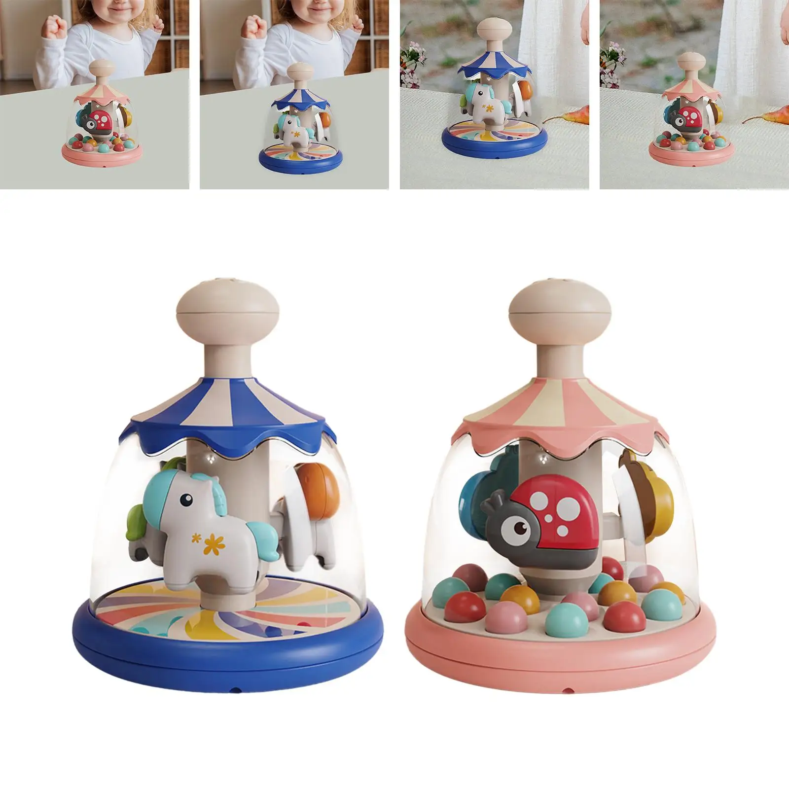 Baby Press Carousel Toy Exercise Coordination Skills Holiday Gifts Hand