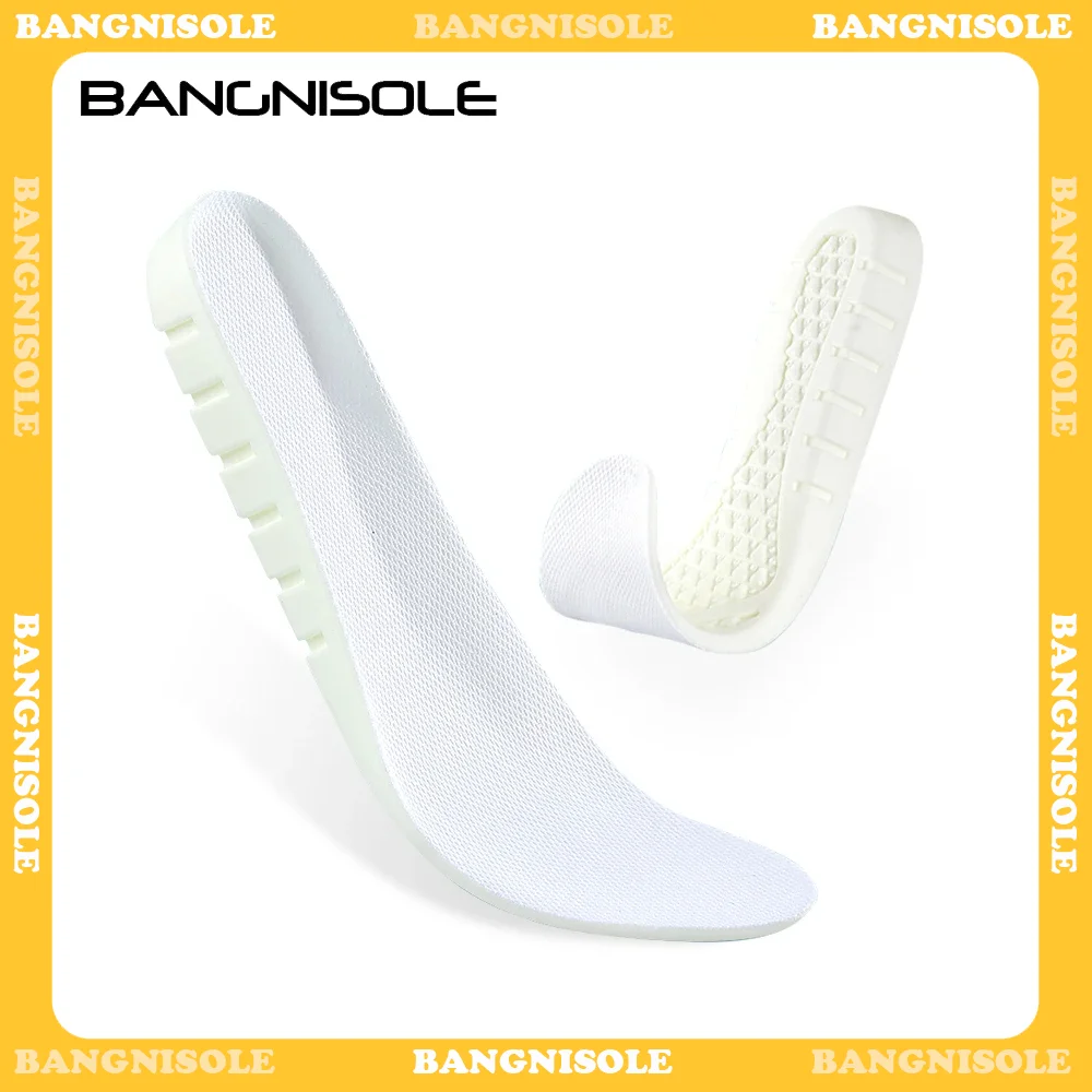 

Bangnisole Memory Foam 1 Pair Light Weight Ease Pressure Sweat-Absorbant Shock-Absorbant Comfort Insole Solid Color Suitable