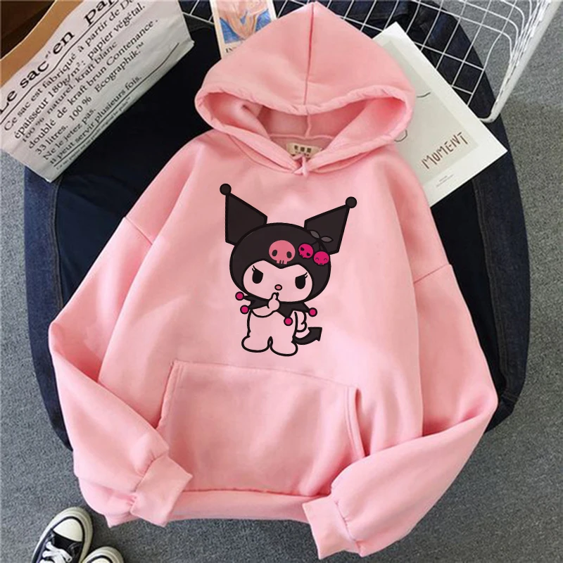 Funny Fashion Hoodie 90s Y2k Gothic Hoodies Kuromi Japanese Anime Hoodie Kuromi Sweatshirt Clothes Tops Sweatshirt Clothing