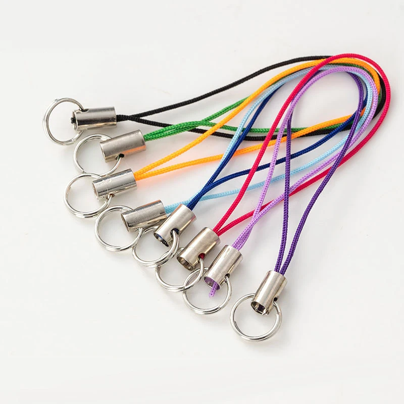 Mixed Colors 50pcs/lot Thread Cord Key Ring DIY Bag Key Ring Bags Toys Hanger Clips Key Holder