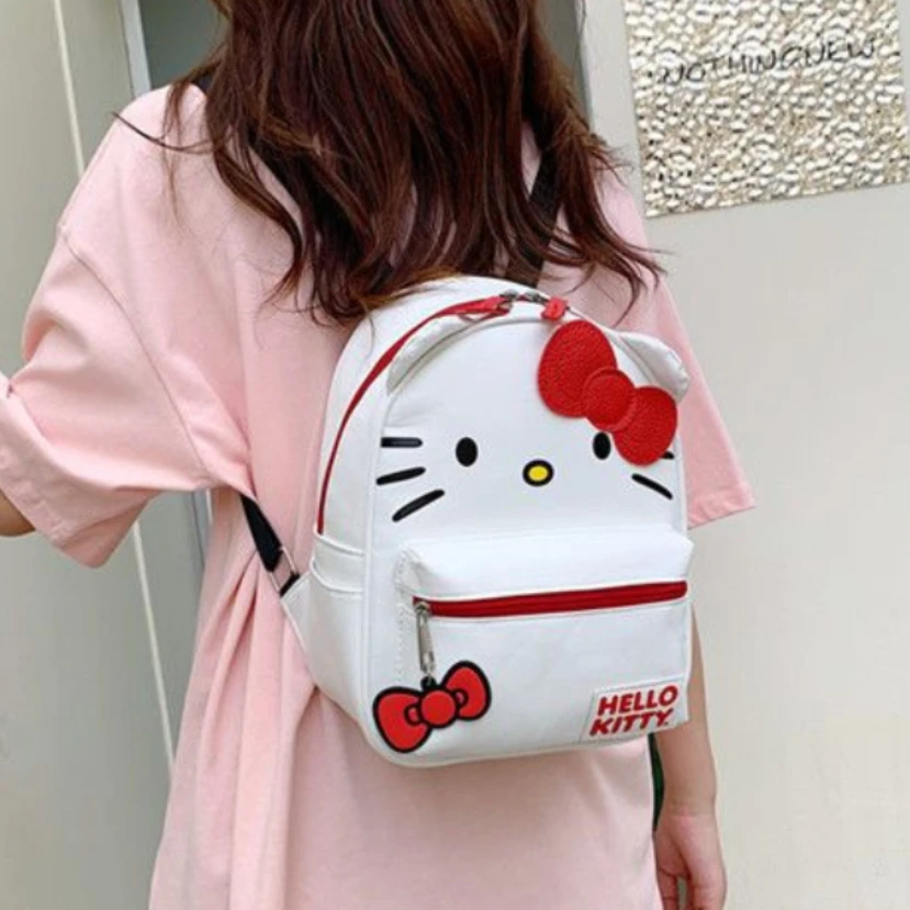 Women's Hellos Kittys Backpack College Style Cartoon Student Small Schoolbag Waterproof Bag Girlfriend Gift Fashion Matching