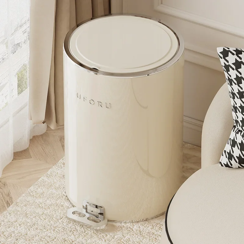 

HOOKI официальная стандартная Роскошная мусорная корзина с педалью большой емкости для ванной комнаты кухни гостиной Красивая мусорная корзина из нержавеющей стали