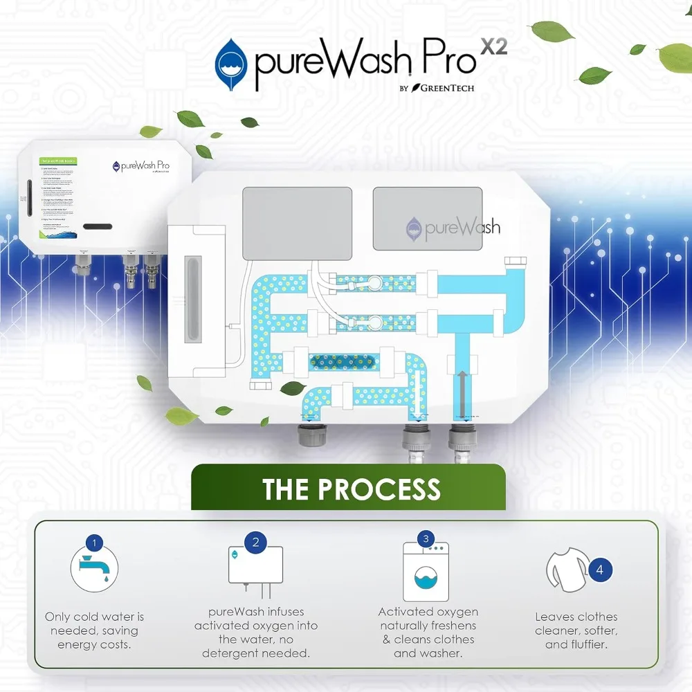pureWash Pro X2 Detergent-Less Laundry System - Ozone Generator for Washing Machines 5