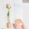 Elegant Wooden Refrigerator Magnet Vases Tube Flower Vases Simple and Modern Styles Vases For Kitchen and Home Decoration 4