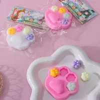 New Kawaii Cat Paw Squeeze Toy Colorful Novelty Relief Stess Toy Detachable Cat Paw Palette Animal Paw Fidget Toy 1