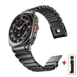 Luxury Magnetic Metal Band - Fashionable & Durable Adjustable Replacement Accessory Set - Galaxy Ultra 7 47MM (Black Black)