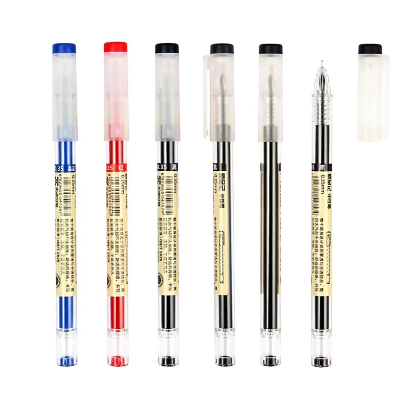 

1pcs Japan Simple Natural Style Pen 0.35mm Gel Pen Black Blue Red Ink Pen School Office Student Exam Writing Stationery Supply