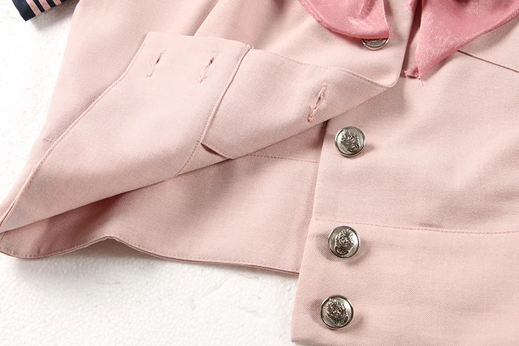 New Girls Movie Anime Cosplay Summer School Uniform Skirt Summer Waist Sailor Jk Uniform Pink Bow Tie Top And Pleated Skirt