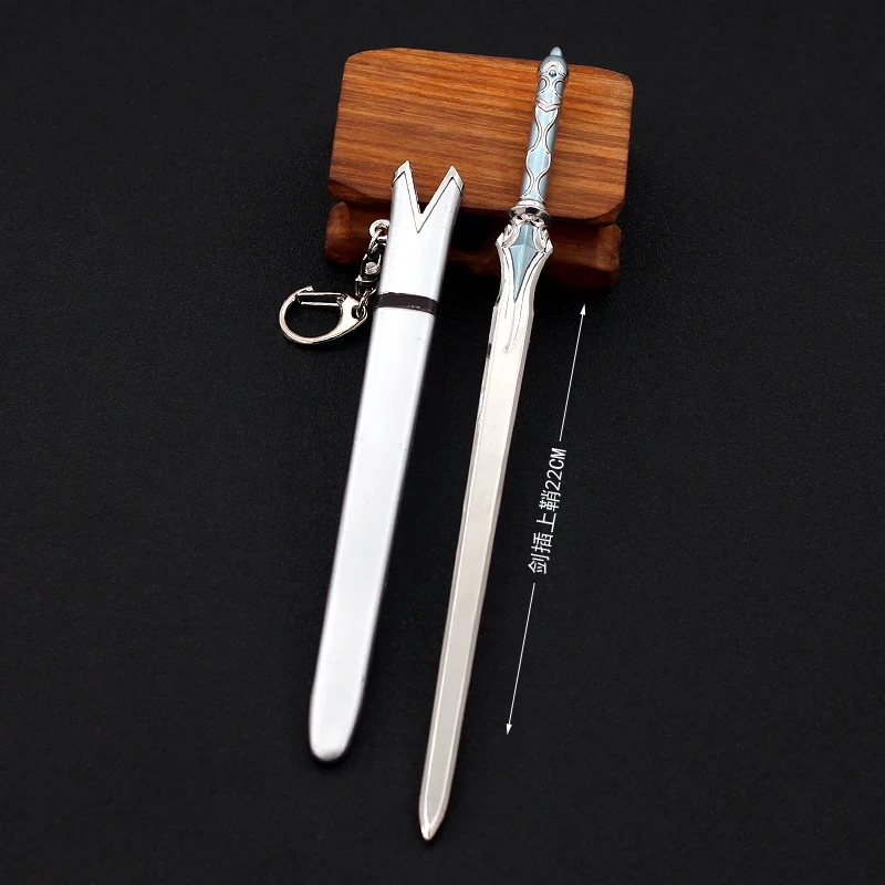 

Sword Art Online Weapon Water Goblin Sword Ninjia Katana Sword Model Zinc Alloy Crafts Keychain Collection Gift Toys for Boys