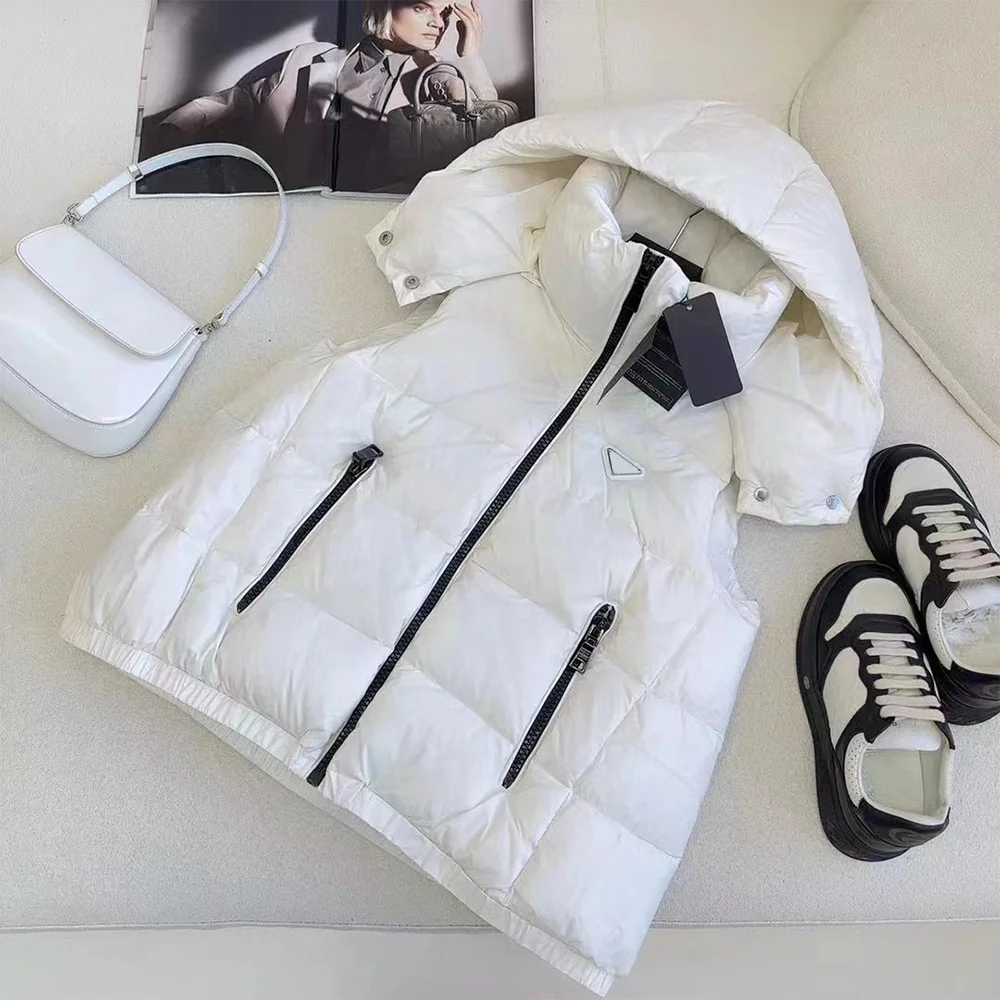 

Winter Collar Down Jacket Vest Sleeveless Vest 2023 New Women Hoodies Removable Stitching White Duck Down Thicken Warm Jacket