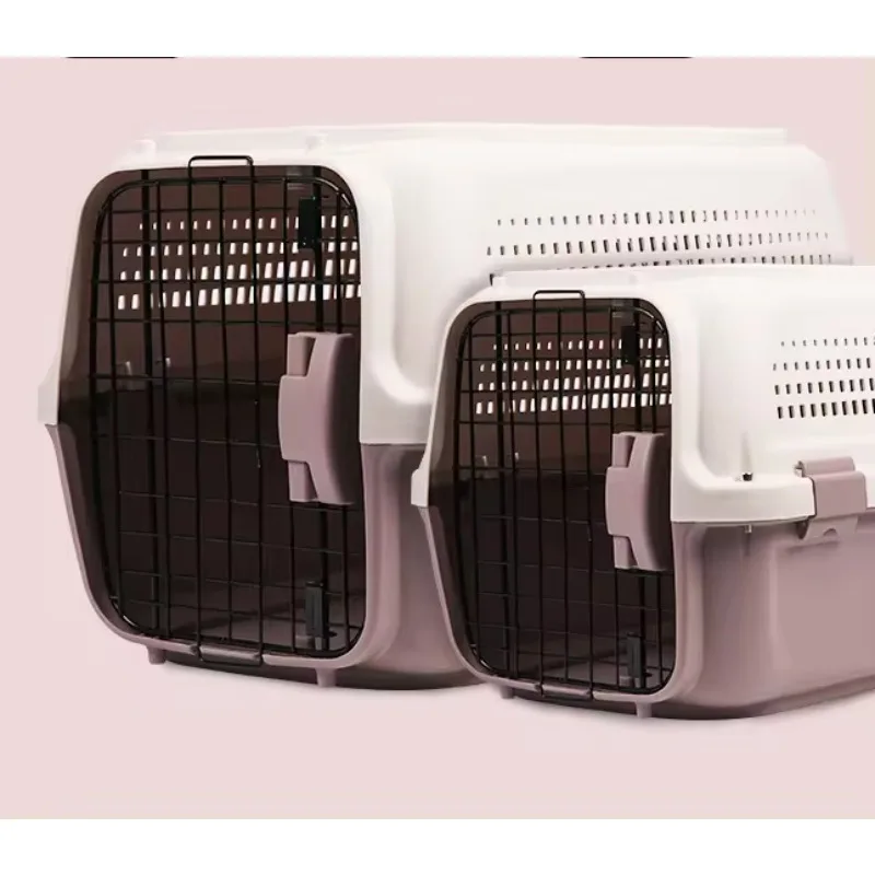 

Hot Sale Durable Airline Approved Pet Carry Cage Travel Outdoors Pet Carrier Bag Portable Cat Dog Plastic House Pet Cages