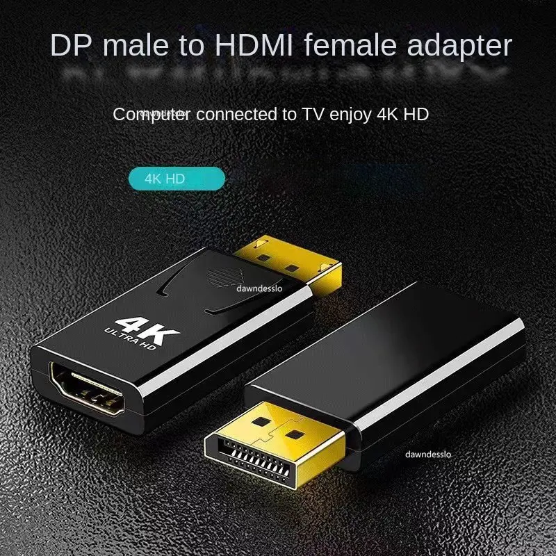 DisplayPort към HDMI-съвместим адаптер DP мъжки към женски HDMI-съвместим видео аудио кабел HD 4K 1080P за PC TV лаптоп