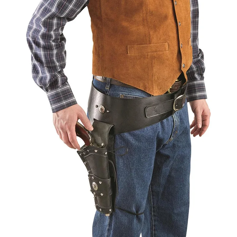 Medieval Revolver Holster Cowboy Cosplay Costume Fixture Belt Party Props