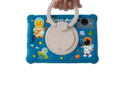 Custodia per tablet in silicone morbido per bambini con supporto rotante a 360° e maniglia