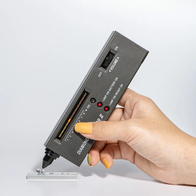 Probador De Diamantes Profesional - Bolígrafo Con Pantalla LCD, Incluye Lupa LED 30X, Ideal Para Joyeros Y Aficionados