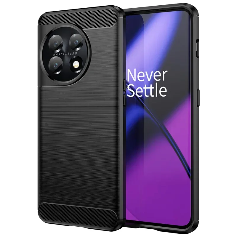 Shockproof Soft Carbon Fiber TPU Phone Bumper Case Cover