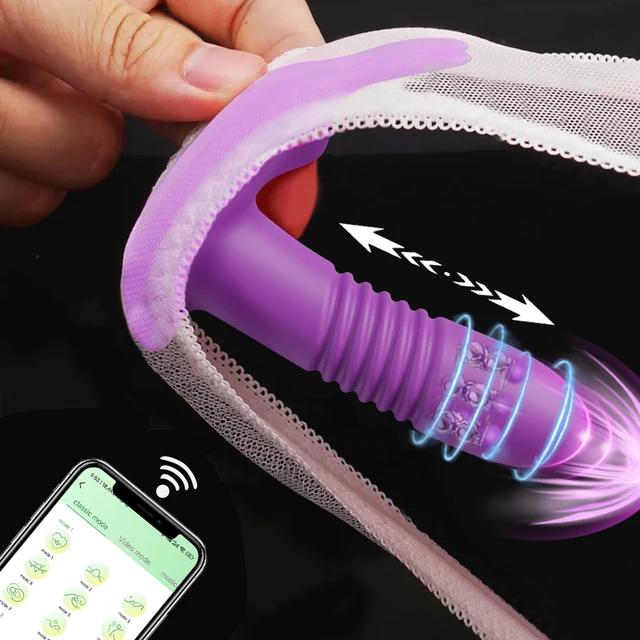 APP-Steuerung Stoßvibrator für Frauen Klitoris Stimulator Rotierender Teleskopdildo Fernbedienung G-Punkt Erwachsene Sexspielzeug 1